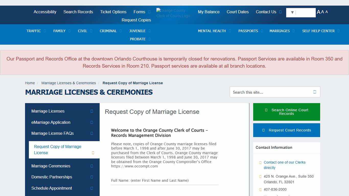 My Orange Clerk Home